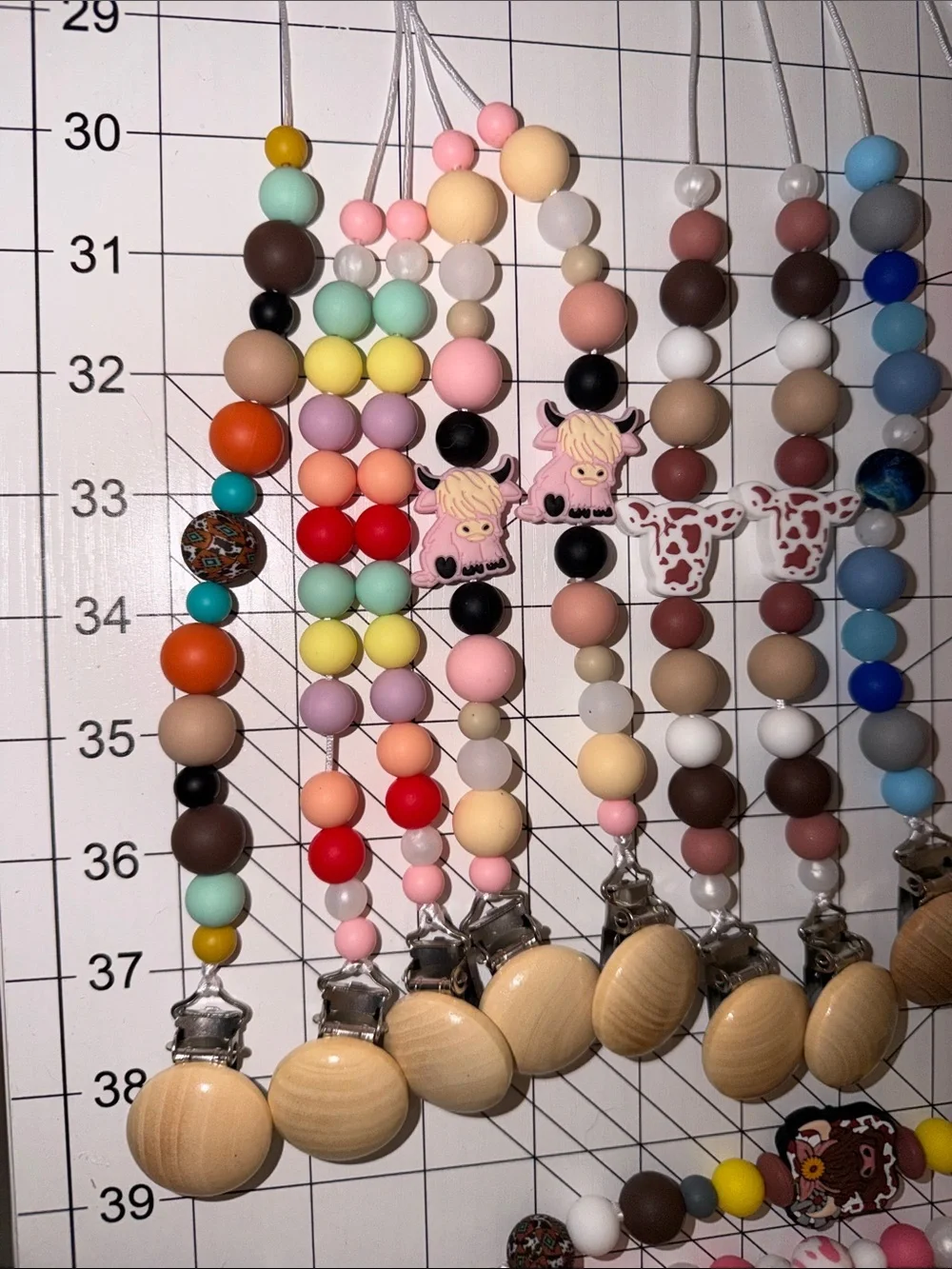 Kids Silicone Beaded Pacifier Clip - Multicolor $15 each